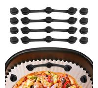 Fibbia Magnetica in Silicone per Friggitrice Ad Aria, 4 Set di Fibbia Magneti Resistenti Alle Alte Temperature per Fissare Carta Friggitrice Ad Aria(nero)