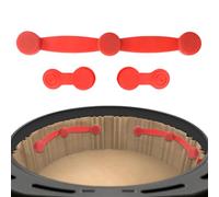 Fibbia magnetica in silicone per friggitrice, fibbia magnetica Fryer | Kit loop magnete per tenere la carta pergamena della friggitrice - Gadget da cucina in silicone resistente al calore