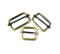 Fibbia metallica resistente, 5 pezzi di fibbie a rulli con passanti in metallo, chiusura for tracolla della borsa(Brass,50mm)