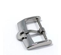 Fibbia Orologi，Sostituzione Fibbia Guarda Accessori Banda 12mm 14mm 16mm 18mm 20mm per Omega Seamaster Strap Guarda Uomo Pin Assicurazione Fibbia Acciaio inossidabile Chiusura (Color : Silver 20mm)