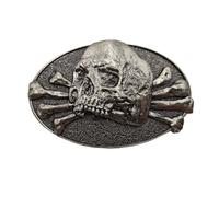 Fibbia per cintura con teschio Xwest, 1.5 inch