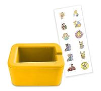 Fibbia per cintura di sicurezza per auto, senza BPA, colore giallo (dimensioni: corto, modello: avvolgente) - Scatta intorno al recipiente - Solleva e stabilizza il ricevitore (1 pezzo)