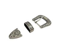 Fibbia per cintura punk di ricambio in metallo per uomini alla moda a polo singolo Trend Classical Cool fibbia di ricambio (metallo) fibbia per cintura da uomo per donna display, 08 3563 Bianco Lat Bl