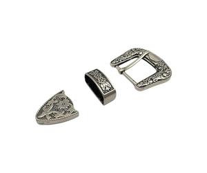 Fibbia per cintura punk di ricambio in metallo per uomini alla moda a polo singolo Trend Classical Cool fibbia di ricambio (metallo) fibbia per cintura da uomo per donna display, 08 3563 Bianco Lat Bl