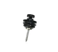 Fibbia Per Cinturino Antiscivolo Per Chitarra Elettrica Chiodo A Testa Piatta Bottone Basso(Black)