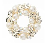 Fibbia per Sciarpa alla Moda Chiusura a Sciarpa di Seta Rotonda Elegante Spilla a Perla per Donne e Ragazze Decorative
