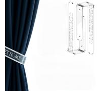 Fibbia per tenda acrilica a due metodi di installazione 19 x 5,5 x 3 cm traspare