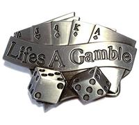 Fibbia Poker , Scala reale , Lifes un azzardo, dadi , gioco d'azzardo, fibbia...