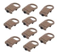 Fibbia Rsa Gbb Sgancio Rapido, Adattatore per Attacco Acciaio per Cinghia Qd, Adatto per Guide da 20 mm, Accessori per Utensili da Caccia(Brown)