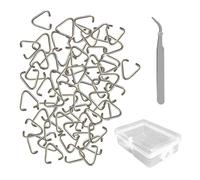 Fibbia Triangolare Da 200 Pezzi Con 1 Pinzetta E 1 Scatola Di Immagazzinaggio, Anello Di Salto Triangolare Aperto, Accessori Per Gioielli Fai Da Te, Forniture Artigianali, Connettore Portachiavi