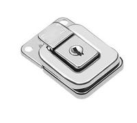 Fibbie a becco d'anatra, 2 pezzi in acciaio inossidabile cromato con chiusura a levetta for baule, valigia, portautensili, for armadietto, for cintura, fibbia hardware(6445 40k2)