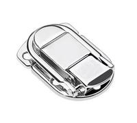 Fibbie a becco d'anatra, 2 pezzi in acciaio inossidabile cromato con chiusura a levetta for baule, valigia, portautensili, for armadietto, for cintura, fibbia hardware(6411 58)