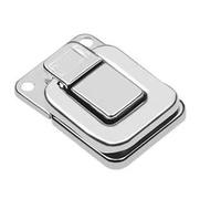 Fibbie a becco d'anatra, 2 pezzi in acciaio inossidabile cromato con chiusura a levetta for baule, valigia, portautensili, for armadietto, for cintura, fibbia hardware(6445 40)