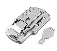 Fibbie a becco d'anatra, confezione da 2 fermi a levetta, chiusura a scatto for baule e valigia, a for cassetta degli attrezzi for scatole di legno(A)