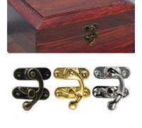 Fibbie a gancio dal design antico, 25 pezzi ad angolo retto per riporre in modo sicuro negli armadi (bronzo)