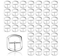 Fibbie a rullo in Metallo 40 Pezzi, 12 mm Fibbie per Cintura per Borse, Cinture, Scarpe, Fibbia ad Ardiglione Hardware, Argento