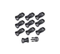 Fibbie a sgancio laterale in plastica, 15 mm/20 mm/25 mm/32 mm/38 mm/50 mm, in plastica resistente, fibbia di ricambio per cintura zaino, Nero , 10mm