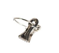 Fibbie for tende in metallo da 40 pezzi con anelli, clip a coccodrillo aperte e chiuse for