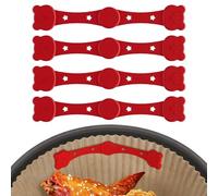 Fibbie per friggitrici ad aria calda - Clip resistenti al calore, porta carta pergamena antiscivolo | Accessorio sicuro per cottura e impedisce la combustione di carta, adatto per tutti i