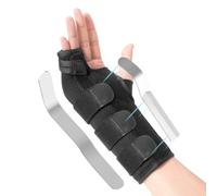fibee Boxer, tutore per polso per mano destra, taglia M | Supporti regolabili in alluminio, quarta e quinta area metacarpale, supporto per anello e mignolo, fodera traspirante