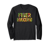 Fiber Maxxing Healthy Food Fruit Veggie Funny Fiber Maxxing Maglia a Manica