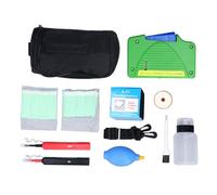 Fiber Optic Cleaning Tools Kit 11 Pieces Optical Connector Cleaner Pens and Cleaning Box for SC FC ST LC MU Connectors Portable Storage Bag