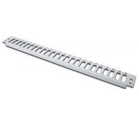 Fiber optic cross-connect panel without front plate, 19" 1U, retractable, cable gland PG13, gray