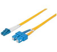 Fiber Optic Patch Cable Single- Mode Lc/Sc 9/125 Os2 1M Yellow NUOVO