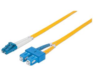 Fiber Optic Patch Cable Single- Mode Lc/Sc 9/125 Os2 1M Yellow NUOVO