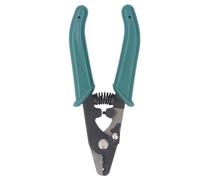 Fiber Optic Stripper | 3 Hole Adjustable Aperture Auto Reset | Ergonomic Wire Stripping Tool for Electrical Work/Network Cabling/Telecom | Secure Lock & High Carbon Steel