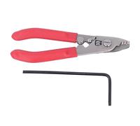 Fiber Optic Stripper | 3 Port Stainless Steel Wire Stripper Pliers | Ergonomic Grip for 250-125um Fiber Coating / 0.9-3mm Jumper | with Hex Wrench