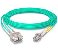 Fiber Patch Cable - LC to SC OM3 10 Gb/Gigabit Multi-Mode Jumper Duplex 50/125 μm LSZH Fiber Optic Cord for SFP ricetrasmettitore, acqua, 1 metro