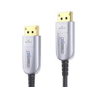 FiberX FX-I250-015 cavo DisplayPort 15 m Nero, Argento