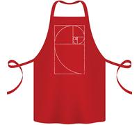 Fibonacci Spirale Dorato Geometria Matematica Cotone Grembiule 100% Biologico