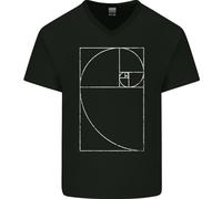 Fibonacci Spirale Geometria Oro Matematica T-Shirt Cotone Uomo