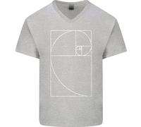 Fibonacci Spirale Geometria Oro Matematica T-Shirt Cotone Uomo