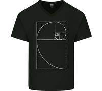 Fibonacci Spirale Geometria Oro Matematica T-Shirt Cotone Uomo