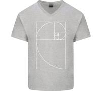 Fibonacci Spirale Geometria Oro Matematica T-Shirt Cotone Uomo