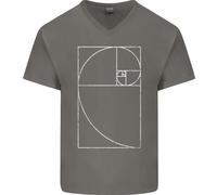Fibonacci Spirale Geometria Oro Matematica T-Shirt Cotone Uomo
