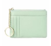 FIBOUND 1 Pezzi Portacarte Donna Sottile con Scomparto Monete - Portafoglio Minimalista da Taschino - Custodia Compatta per Banconote e Tessere con Chiusura Sicura