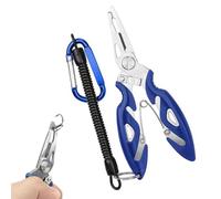 FIBOUND 1 Pezzo Pinze da Pesca, Portatile Pesca Pinze in Acciaio Inox, Multi-Funzione Pinze da Pesca, Forbici da Pesca, per Tagliare Le Punte Dell'amo, Serrare Gli Ami da Pesca