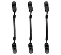 FIBOUND 3 Pezzi Clip per Fascia per Cappello,Clip Antivento per Cappello da Pesca, Supporto per Cappello Nero, Clip per Cappello Fissa da Esterno, Adatta per Golf, Pesca, Canottaggio, Vela (Nero)