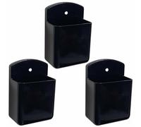 FIBOUND Set da 3 Portalettere ad Adesivo - Contenitori per Telecomandi e Penne da Appendere a Parete, Ideale per Soggiorno e Postazione Lavoro - Organizzazione Spazi Compatti (Nero)