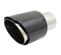 Fibra Carbonio Scarico Silenziatore Suggerimenti Lucido Look Ingresso 6,1 cm