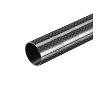 Fibra Carbonio Tubo Rotondo 25x23x500mm 3K Superficie Lucida Avvolta Rotolo 1Pz