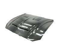 Fibra di carbonio compatibile for Mustang 2015-2017 Cofano anteriore Cofano motore Due prese d'aria, installazione perfetta