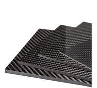 Fibra di Carbonio Fogli Pannelli in lamiera di carbonio opaca lucida semplice da 0,2-10 mm Pannello in fibra(200x200x2mm)