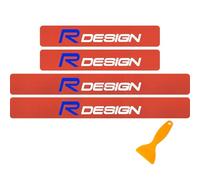 Fibra Di Carbonio Porta Davanzale Protettore 4 Pezzi Per Vo-lvo Rdesign Benvenuto Pedale Strisce Kick Plates Styling Accessori Con Raschietto Film (Oro)
