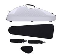 Fibra di Carbonio Triangolare per Violino a Grandezza Naturale, con Chiusura di Sicurezza con Igrometro per 2 Fiocchi e Accessori a Doppio Cinturino per un Facile Trasporto