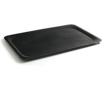 HENDI Vassoio da portata antiscivolo, rettangolare, multiuso, per servire, gastro, bar, cucina, ristorante, 370x530x(H)18mm, nero, poliestere rinforzato con fibra di vetro
